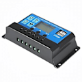 Miniatyrbillede 5 af 5: 60A/50A/40A/30A/20A/10A Solcelleladningsregulator Automatisk PWM-regulatorer LCD-display Dobbelt USB-udgang (Sort)