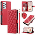 Miniatyrbild 1 av 5: Mobilfodral för Samsung Galaxy A73 5G, Rutmönster i PU-Läder, Crossbody (Stil F)