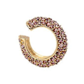 Miniatyrbillede 2 af 2: Legering Øreklips Rhinestone Smukke Dekorative C Form Moderne Øreringe til Kvinder (Pink)( Pink)