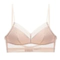 Miniatyrbillede 1 af 4: Trådløs bh med lav ryg, spids bh, push-up bh, backless bh, dyb V usynlig bh med lav ryg (3XL Beige)