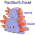 Miniatyrbild 3 av 5: Söt Axolotl Plyschkudde Mjuk Salamander Fylld Djurleksak Kawaii Plushie Dockor Presenter till Barn Lila 7,8 tum