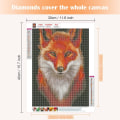 Miniatyrbilde 3 av 5: 30 x 40 cm DIY 5D Diamond Painting Fox C