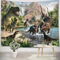 Pikkukuva 1 / 5: Dinosaurus seinävaate seinävaate eläin muinainen kangas fo