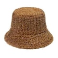 Miniatyrbillede 1 af 5: Bucket Hats Foldbar Vindbeskyttelse Fiskerhatte til Kvinder Mænd Casual Panama om Vinteren Efterår brun( brun)