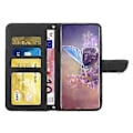 Miniatyrbillede 3 af 5: HT03 Butterfly Læderetui til Motorola Edge 5G 2024 (Sort)