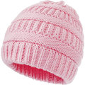 Miniatyrbilde 1 av 5: Rosa hestehale lue lue for kvinner jenter, vinter varm myk strekk