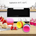 Miniatyrbilde 3 av 5: 12 stk. Runde Stablebare Muffinsformer Non-stick Høy Temperaturbestandig Bakeutstyr Matkvalitets Silikon Bakeformer Festgaver Qinhai (Rose Rød)