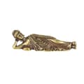 Mini Golden Reclining Buddha Staty Retro Antik Mässing Buddha Sc