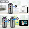 Miniatyrbillede 2 af 5: 10M Bluetooth Dual Mode 2.4G/BT5.1 Trådløs Lydløs Mus (Grå)