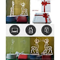 Miniatyrbilde 4 av 5: 3D Mini Nattelys, Barnehage Plugg-Inn LED-Belysning, Jentegave, Månelampe, Bordlampe, Lykkekatt