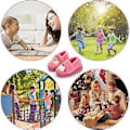 Miniatyrbild 4 av 4: Halkfria Vintertofflor för Barn Unisex Tryck Plyschtofflor Rosa, 16-17