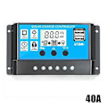 Pikkukuva 1 / 5: 60A/50A/40A/30A/20A/10A Aurinkoenergian Latausohjain Automaattinen PWM-Ohjaimet LCD-Näyttö Kaksi USB-Lähtöä (Sininen)