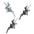 Miniatyrbilde 3 av 5: 3x Sjarmerende Hagefe Figur Dekorasjon Fontene Statue Ornament