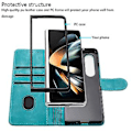 Miniatyrbilde 3 av 5: Elefant-preget PU-etui for Samsung Galaxy Z Fold5 5G (Lyseblå)