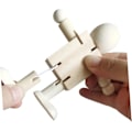 Miniatyrbilde 3 av 5: 4 stk. hvite embryo robot trehus ornament trefigurer U