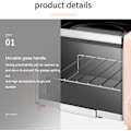 Miniatyrbilde 4 av 5: Mini elektrisk ovn, grillbar brødrister timer maker, multifunksjonell hjem to-i-ett frokostmaskin,