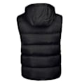 Miniatyrbilde 3 av 5: Hettevest for menn, smal passform, polstret, avtakbar hette (5XL Svart)