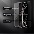 Miniatyrbild 2 av 5: Skydd för Samsung Galaxy A05 4G Marmormönster Härdat Glas+PC+TPU Repskyddande Skal (Stil F)