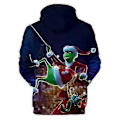 Miniatyrbild 2 av 3: Herr Dam Jul Grinch 3D-tryckt Hoodie Långärmad Tröja med Huva Pullover Jumper Casual Lös Jul Tröjor (2XL A)