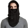 Miniatyrbild 3 av 3: 1PC Svart Dubbellagers Tjock Balaclava, Tjock Fleece Mössa, Vind