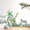 Miniatyrbillede 1 af 5: 2 stk. Giraf Zebra Leopard Vægklistermærker