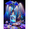 Miniatyrbillede 1 af 5: 30 × 40 cm DIY Diamantmaleri Kit, 5D Blå Blomster Billeder P