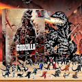 Miniatyrbillede 1 af 2: 2024 Julekalender Godzilla Monsterfigurer 24 Dages Nedtælling Legetøj til Børn Sjove Julegaver