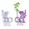 Miniatyrbillede 5 af 5: Hydroponisk Blomstervase Form Silikone Håndværksforme Dyreform Ornament Form Silikone Reagensglas Form Silikone Tekstur (To katte elsker 3)