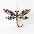 Miniatyrbillede 5 af 5: Hule Guldsmede Broche Legering Grøn Farverig Retro Stil Bærbar til Daglig Brug til Elegant Outfit Forbedring Farve( Farve)