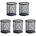 Miniatyrbillede 1 af 5: 5 stk. runde penneholdere, metalnet penneholder, net pennepot, M