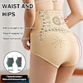 Miniatyrbilde 4 av 5: Høytaljet Shapewear Truser Sømløse Dametruser Hofteløft Slankende Truser (XXL Svart)