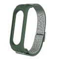 Miniatyrbillede 1 af 5: Til Xiaomi Mi Band 3 / 4 / 5 Twill 8-formet Spænde Urrem (Mørkegrøn)