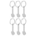 Miniatyrbillede 2 af 3: 6 stk. Trolley Tokens Nøglering Metal Små Tokens Indkøbsvogn Tokens Bærbare Vogn Tokens