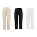 Miniatyrbillede 2 af 5: Linned Cropped Løs Pasform Bomuld Dame Capri Bukser Afslappede Dame Crop Capri Bukser Elastisk Talje Sommer (XXXL Khaki)