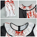 Miniatyrbild 4 av 5: Terrifier 2 Art the Clown Cosplay Blodig Jumpsuit för Vuxna Unisex Halloween Karneval Kostymdräkter Festkläder 2XL Kvinnor