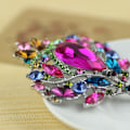 Miniatyrbillede 4 af 5: Rhinestone Alloy Brosche Europæisk og Amerikansk Eksplosiv Krone Gla