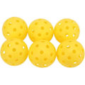 Miniatyrbild 1 av 5: 6-pack Plast Pickleball Set med Hål Hål Hål Gul Standard Utomhusträning Picklball med Hål Hål Hål Gul