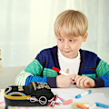 Miniatyrbillede 5 af 5: Sort etui i sort, dobbelt lag skole etui stor kapacitet blyant taske skole makeup pung