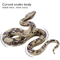 Miniatyrbillede 3 af 5: Falsk slange legetøj realistisk gummislange legetøj boa constrictor statue skræmmer fugle, Halloween fest prank rekvisitter, aprilsnarre dag sjov gave