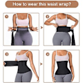 Miniatyrbild 4 av 4: Bandage Wrap Midjeformare för Kvinnor, Plus Size Justerbar Midjetrimmer Osynlig Shapewear (uppgraderad 13ft)