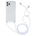Pikkukuva 2 / 4: Neljän kulman TPU-kotelo narulla iPhone 15 Plus:lle (Valkoinen harmaa)