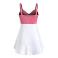 Miniatyrbild 2 av 4: Klänning Baddräkt Fjärilstryck Linne för Kvinnor Plus Size (4XL Rosa)