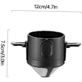 Miniatyrbillede 4 af 5: Kaffe Filter, Bærbar Rustfrit Stål Sammenklappelig Kaffe Dryp T