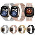 Pikkukuva 5 / 5: Metallikelloremmi Fitbit Versa 4 / Sense 2:lle (Hopea)