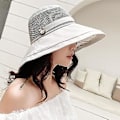 Miniatyrbild 3 av 5: JUSCH Solhatt för Kvinnor, Mesh, Sommar, UV-Skydd, Bred Brätte, Strand, Fiskehatt (Ljusgrå)