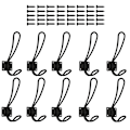 Miniatyrbild 1 av 5: 10-pack rostfärgade entréhooks - svarta väggmonterade krokar med 40-pack metallskruvar, dubbelbelagda