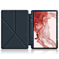 Pikkukuva 2 / 5: Monipuolinen taittuva nahkainen tabletikotelo Samsung Galaxy Tab S9:lle (Tummansininen)