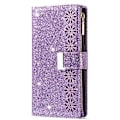 Pikkukuva 3 / 5: Huawei Mate 20 Pro:lle Glitter-vetoketjullinen nahkakotelo (Violetti)