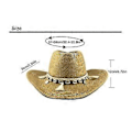 Miniatyrbillede 2 af 5: 15% RABAT Dame Hæklet Strå Solhat Bred Skygge Håndstrikket Sammenfoldelig Ferie Bucket Hat (Sort)