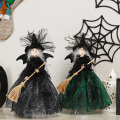 Miniatyrbilde 1 av 5: 2 stk Halloween plysjnisser Håndlagde håndverk Heks Dukkene Fylte Dukk fo